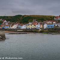 Buy canvas prints of Staithes, UK, Panoramic view from the Harbour by Lewis Gabell