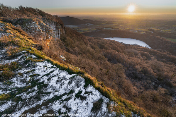 Sutton Bank National Park Winter Sunset - Yorkshir Picture Board by Lewis Gabell
