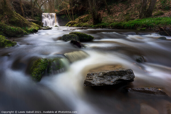 Goit Stock Waterfall, Harden Valley Picture Board by Lewis Gabell