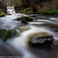 Buy canvas prints of Goit Stock Waterfall, Harden Valley by Lewis Gabell