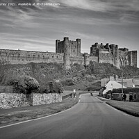 Buy canvas prints of Bamburgh in Black and White  by Aimie Burley