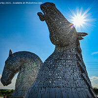 Buy canvas prints of The Kelpies by Aimie Burley