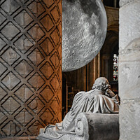 Buy canvas prints of The moon in Durham  by Aimie Burley