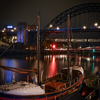 Buy canvas prints of Tynemouth Lifeboat at Night by Aimie Burley