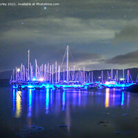 Buy canvas prints of Port Bannatyne at Night by Aimie Burley