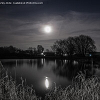 Buy canvas prints of Moonlit Lake by Aimie Burley