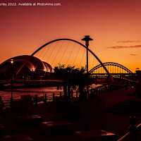 Buy canvas prints of Sunset over the Tyne  by Aimie Burley
