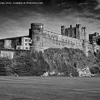 Buy canvas prints of Bamburgh in black and white by Aimie Burley