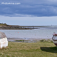 Buy canvas prints of Holy Island Panoramic  by Aimie Burley