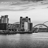 Buy canvas prints of River Tyne's Monochrome Marvel by Aimie Burley