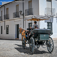 Buy canvas prints of Ronda taxi  by Aimie Burley