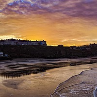 Buy canvas prints of Whitby Sunset by Aimie Burley