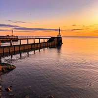 Buy canvas prints of Amble at Sunrise by Aimie Burley