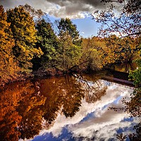 Buy canvas prints of Chester le Street River Reflections  by Aimie Burley
