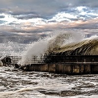 Buy canvas prints of Seaton Sluice Waves by Aimie Burley