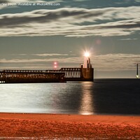 Buy canvas prints of Blyth beach by night by Aimie Burley
