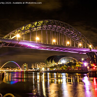 Buy canvas prints of Tyne Bridge by Night by Aimie Burley