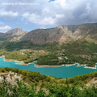 Buy canvas prints of Guadalest reservoir landscape  by Aimie Burley