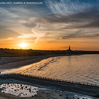 Buy canvas prints of Tynemouth sunset by Aimie Burley
