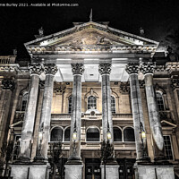 Buy canvas prints of Newcastle's Theatre Royal at night by Aimie Burley