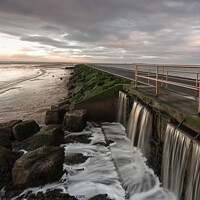 Buy canvas prints of Walkway at West Kirby marine lake by Ann Goodall