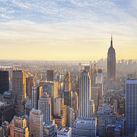 Buy canvas prints of Panoramic panoramic view of Manhattan skyline by conceptual images