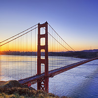 Buy canvas prints of Sunrise over the golden gate bridge San Francisco  by conceptual images