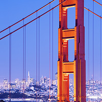 Buy canvas prints of Sunrise over the golden gate bridge San Francisco  by conceptual images