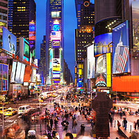 Buy canvas prints of New York icons in Times Square by conceptual images