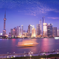Buy canvas prints of Pudong skyline, from the Bund. Shanghai by conceptual images