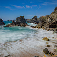 Buy canvas prints of Bedruthan Steps  by Kate Fish
