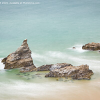 Buy canvas prints of Queen Bess Rock - Bedruthan Steps by Kate Fish