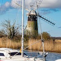 Buy canvas prints of A view from the bank of the River Thurne by Chris Yaxley