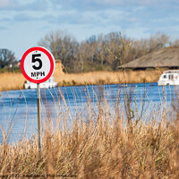 Buy canvas prints of No Speeding on the River Thurne by Chris Yaxley