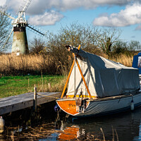 Buy canvas prints of Boats, River and St Benets Mill by Chris Yaxley