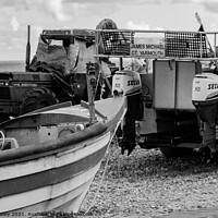 Buy canvas prints of Crab fishing on the North Norfolk coast by Chris Yaxley