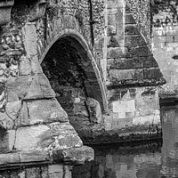 Buy canvas prints of The historic Bishops Bridge, Norwich by Chris Yaxley