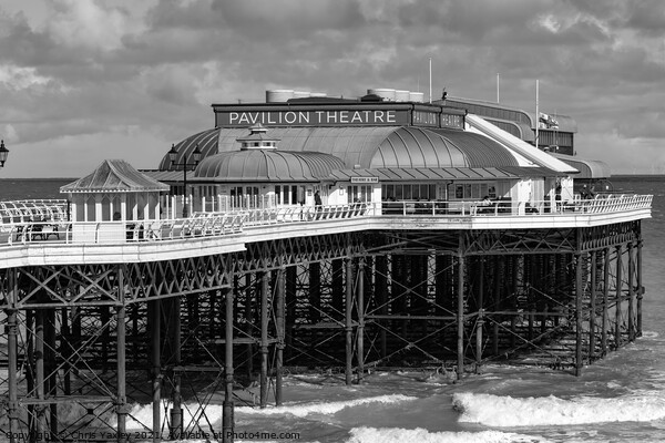 The Pavilion Theater in the seaside town of Cromer in black and white Picture Board by Chris Yaxley