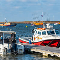 Buy canvas prints of Fishing boats in Wells estuary, Norfolk by Chris Yaxley