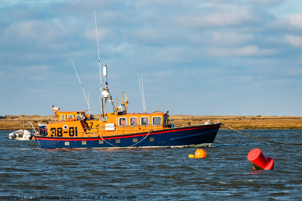 Port of Wells RNLI lifeboat, Norfolk Picture Board by Chris Yaxley