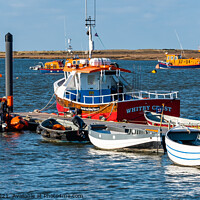 Buy canvas prints of Boats moored in Wells-Next-The-Sea, North Norfolk by Chris Yaxley