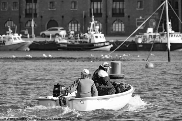 Motoring in to Wells-Next-The-Sea quay Picture Board by Chris Yaxley