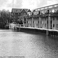 Buy canvas prints of Riverside flats and apartments, Norwich by Chris Yaxley