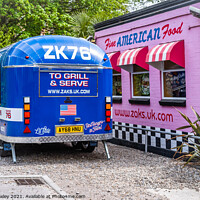 Buy canvas prints of Zaks burger van and American diner, Norwich by Chris Yaxley