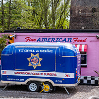 Buy canvas prints of Zaks burger van and American diner, Norwich by Chris Yaxley