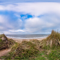 Buy canvas prints of 360 degree panorama of Cart Gap Beach on the Norfolk Coast by Chris Yaxley