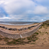 Buy canvas prints of 360 degree panorama of Cart Gap Beach on the Norfolk Coast by Chris Yaxley