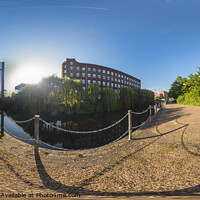 Buy canvas prints of 360 degree panorama captured along the bank of the by Chris Yaxley