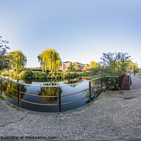 Buy canvas prints of 360 degree panorama of the footpath along the Rive by Chris Yaxley