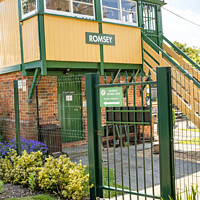 Buy canvas prints of The Romsey railway signal box, Hampshire by Chris Yaxley